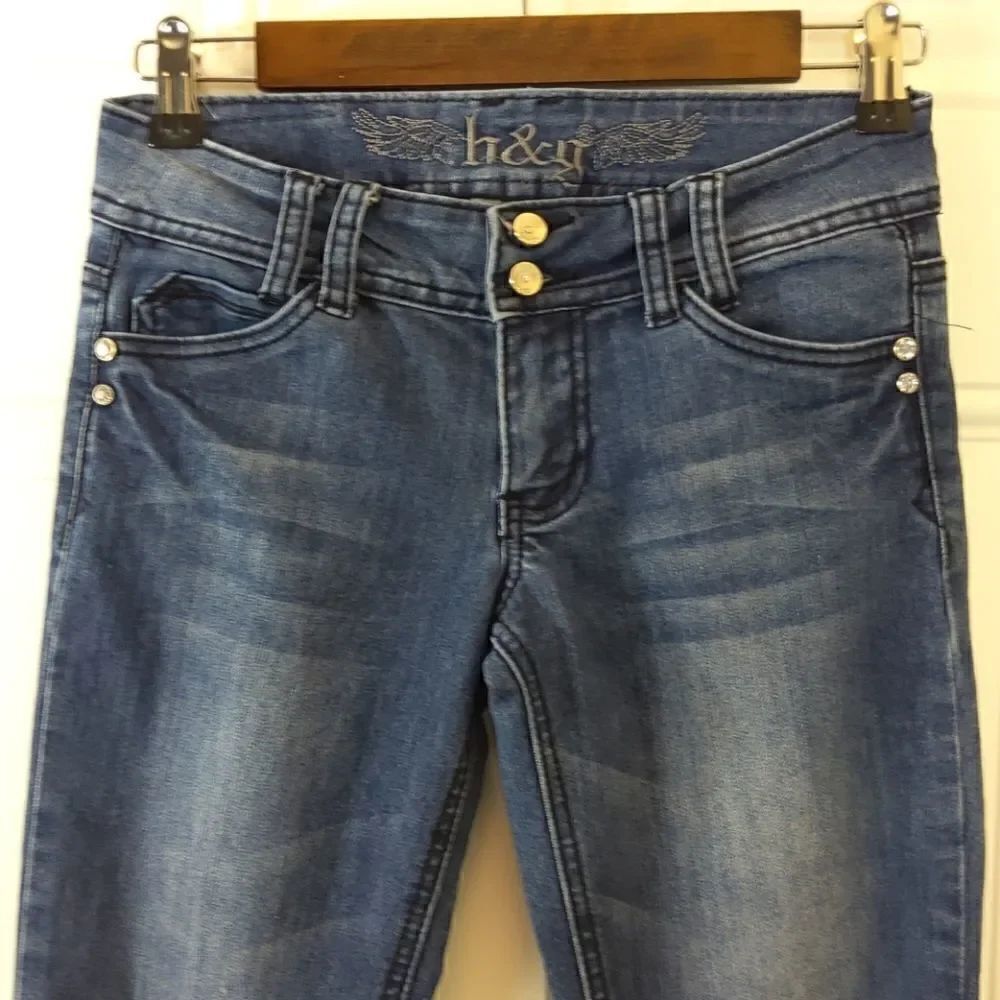 h & g five pocket skinny leg Jeans with bling
